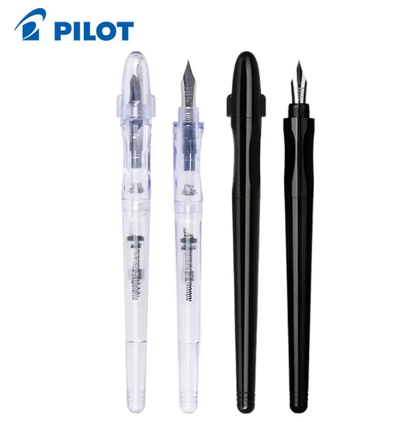 Pilot Роскошные прозрачные перьевые/каллиграфическая ручка Ergo Grip Extra Fine NibClear/черный маркер японская ручка для студентов
