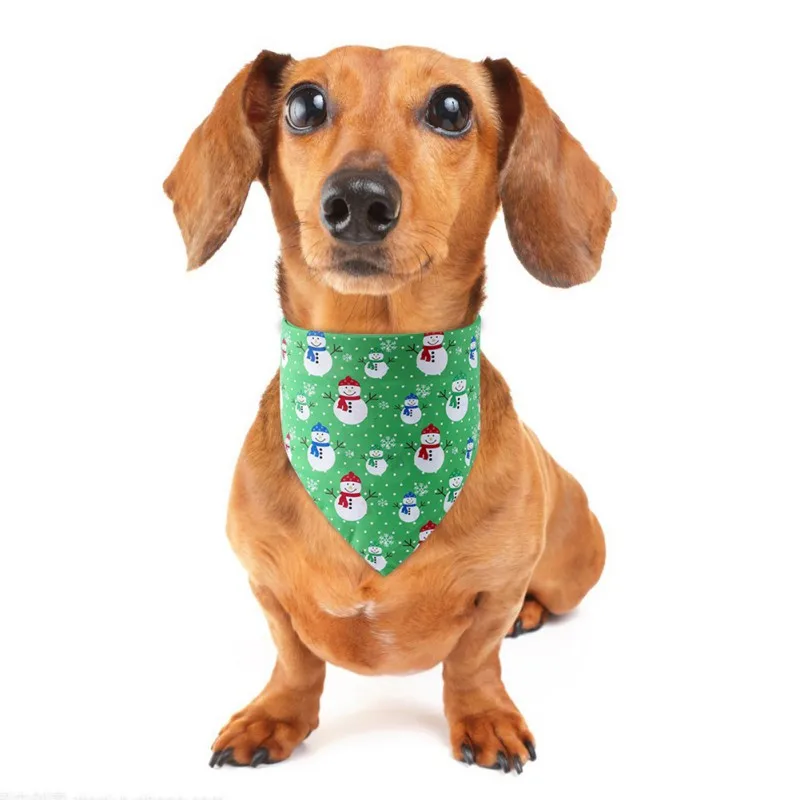 

Рождественская собака бандана нагрудники клетчатый Печатный моющийся шарф для собаки кошки