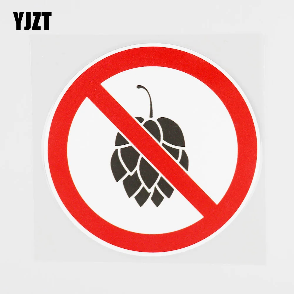 

YJZT 11.2CMX11.2CM Prohibition Sign PVC Decal Warning Signs Car Sticker Label 11B-0142