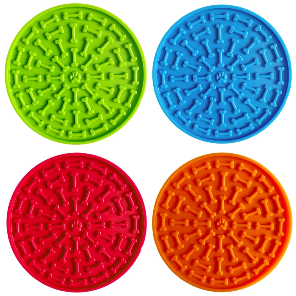 

Silicone Pet Dog Feeding Mat Dogs Lick Pad Feeder Food Licking Eating Slow Treat lickimat Bowl Puppy Puzzle Toys Dish dispenser