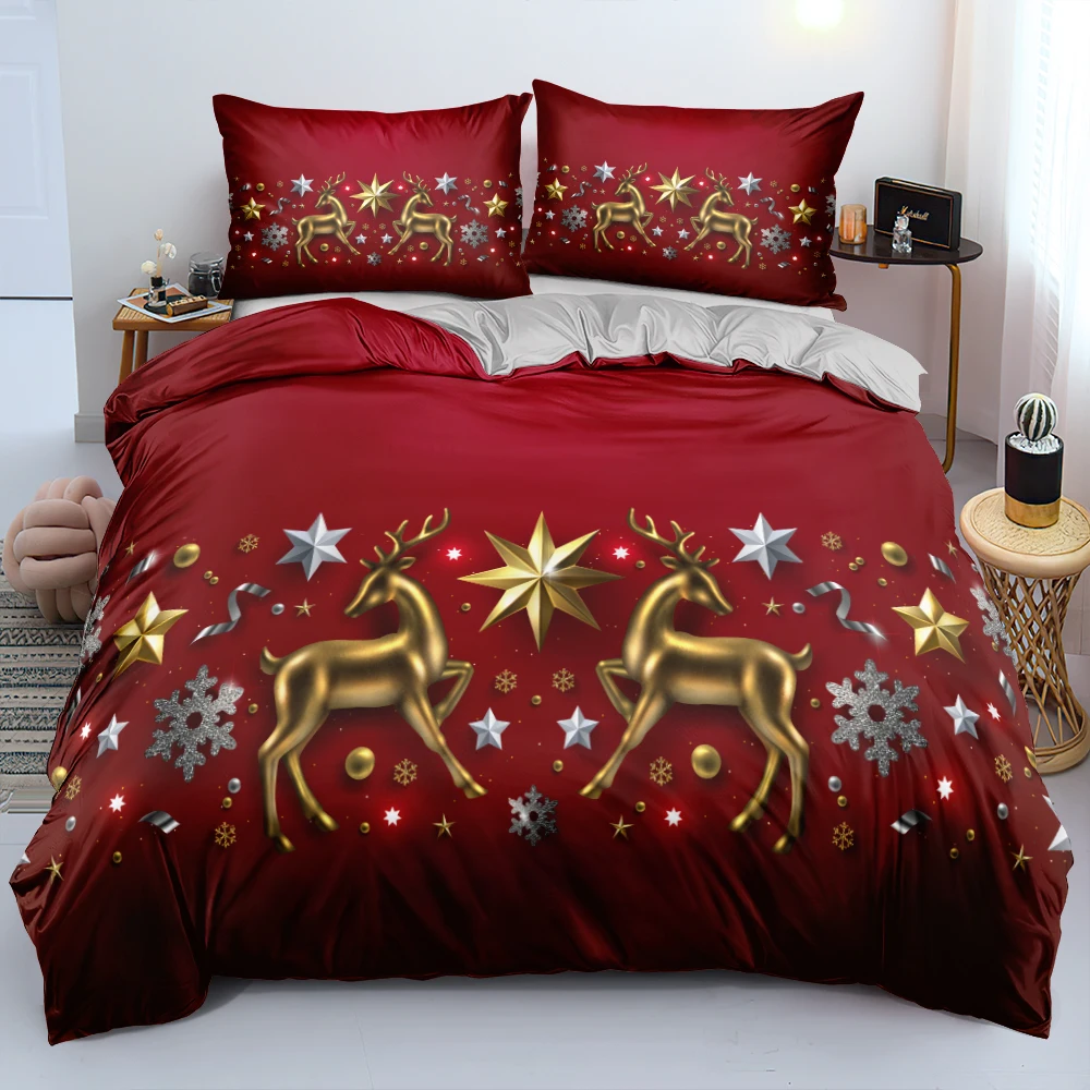 3D брак Рождество пододеяльник/пододеяльник набор одеяло Чехол Подушка Shams дерево