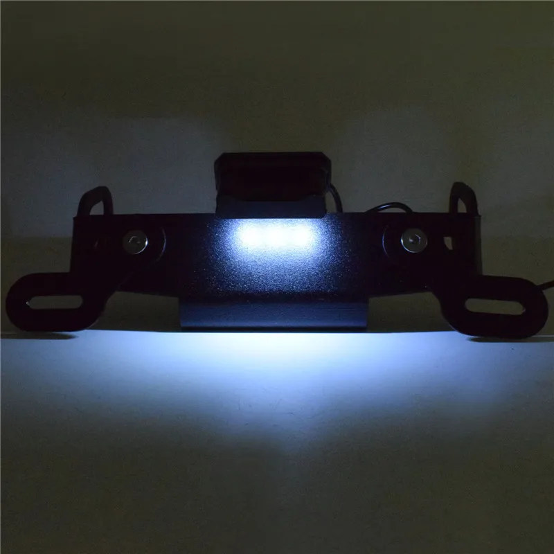 

waase Motorbike For Yamaha MT-09 FZ-09 FZ09 MT09 2014 2015 2016 License Plate Holder Frame with LED Light