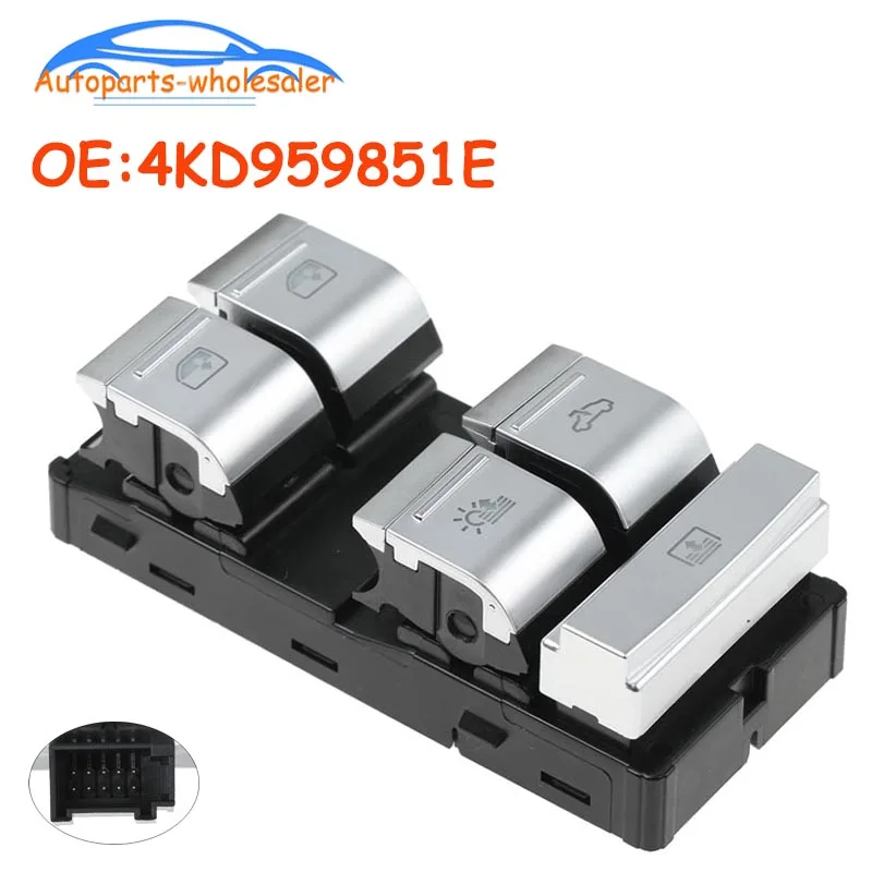 

New 4KD959851E For Audi A6 A6L 2019-2022 Power Window Master Switch With chrome Car Accessories