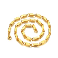 gold chain neclaceses for men women unusual link chain gold color stainless steel necklaces male jewelry gift wholesale