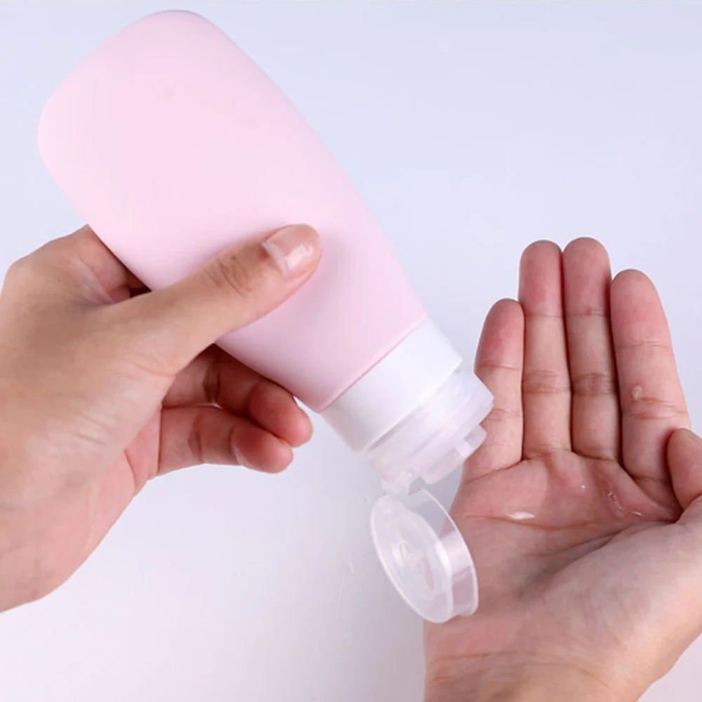 

38/60/90ml Soft Silicone Lotion Refillable Bottle Travel Hand Sanitizer Shampoo Cream Bottling Empty Squeeze Cosmetic Container