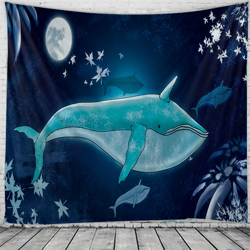 

Delphinids Indian Mandala Tapestry Wall Hanging Boho decor macrame hippie Witchcraft Tapestry