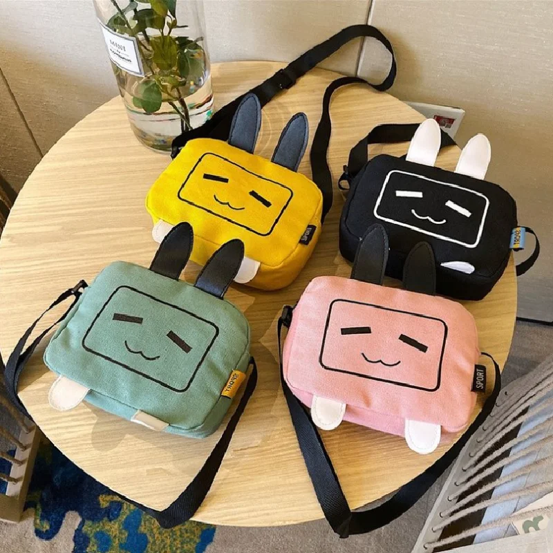 

Женские сумки, модная маленькая Холщовая Сумка с мультипликационным рисунком, женская летняя Милая женская сумка на одно плечо, диагональн...