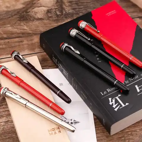 Перьевая ручка Majohn Master F9, металлическая чернильная ручка со змеей/пауком, перо F, 0,5 мм, оригинальная коробка
