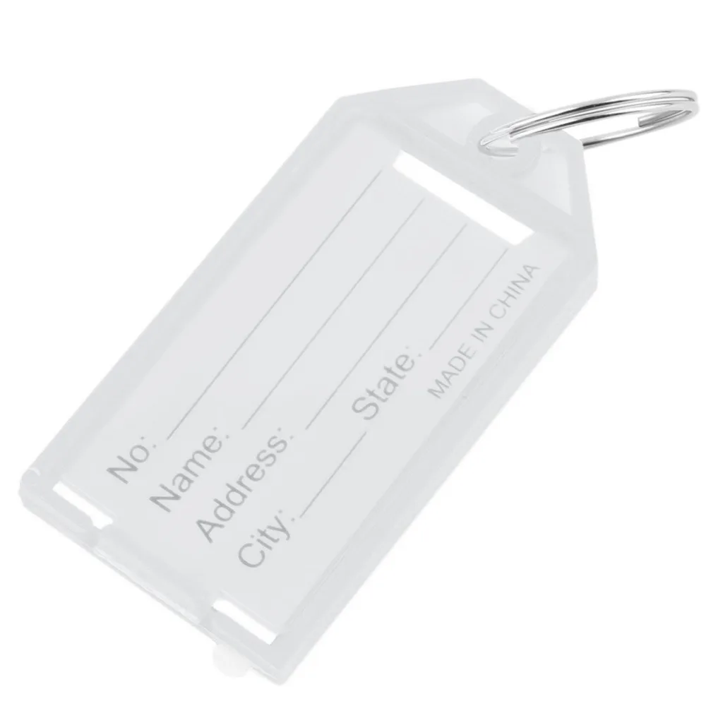 4Pcs Plastic Key Tags Rings ID Identity Rack Name Card Label NEW Four Colors Available | Дом и сад