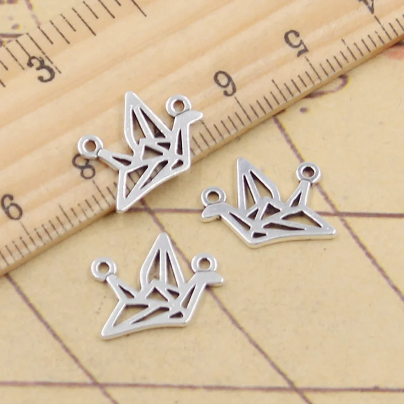 30 шт. Подвески Peace Dove 12x16mm Тибетский серебристый цвет Кулоны из нержавеющей стали