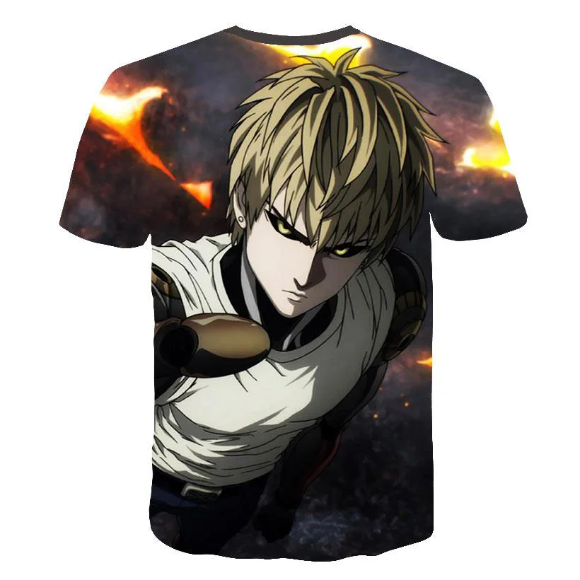 

Camiseta de Anime japones One Punch Man 3D para hombre y mujer, camiseta divertida de manga corta, camisetas graficas,