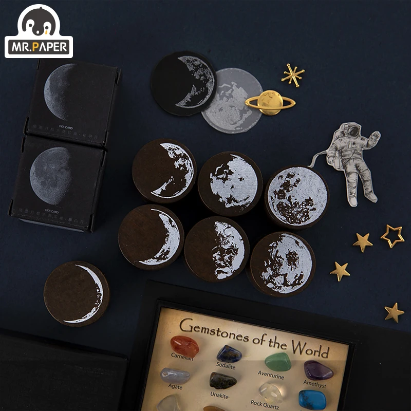 Mr.Paper серия &quotЛуна и фаза&quot &quotзолото&quot &quotкосмический хоп карман&quot бревен