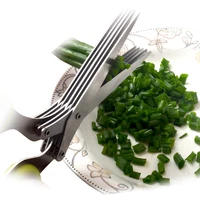 minced 5 layers basil rosemary kitchen scissor shredded chopped scallion cutter herb laver spices cook tool cut 2021 hot