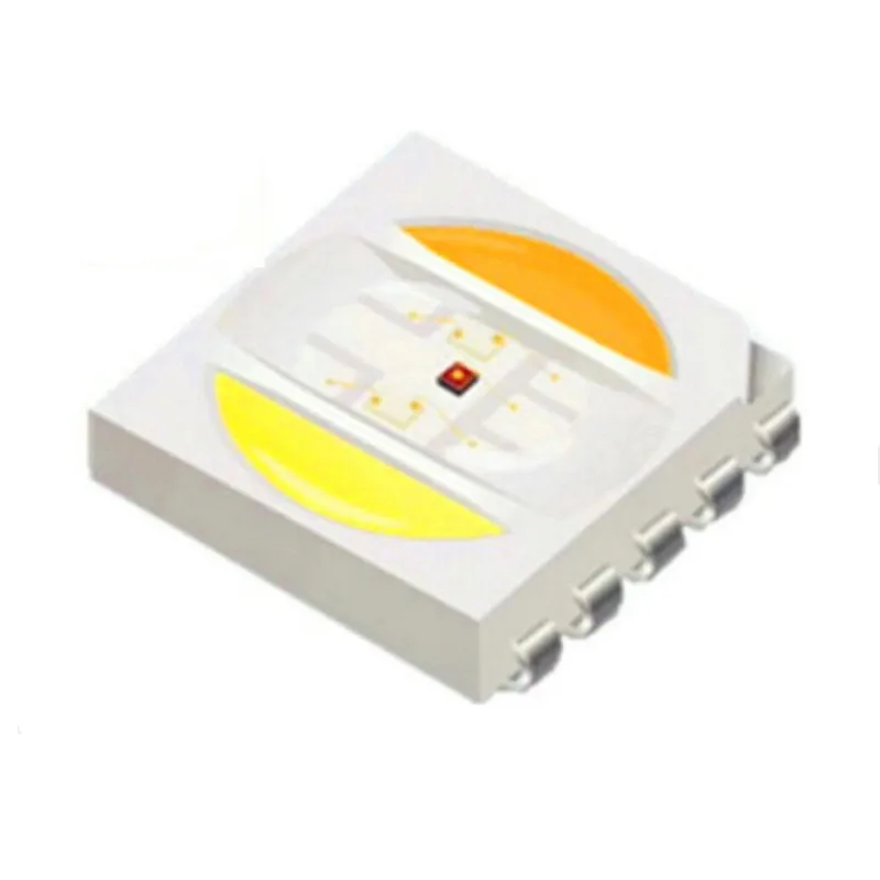 Новинка 100 шт. 5050 RGB + CCT светодиодный чип RGBWW SMD чипы белый теплый 5 в 1 RA80