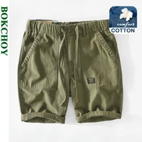 2021 new summer mens solid color cotton casual shorts ga t108