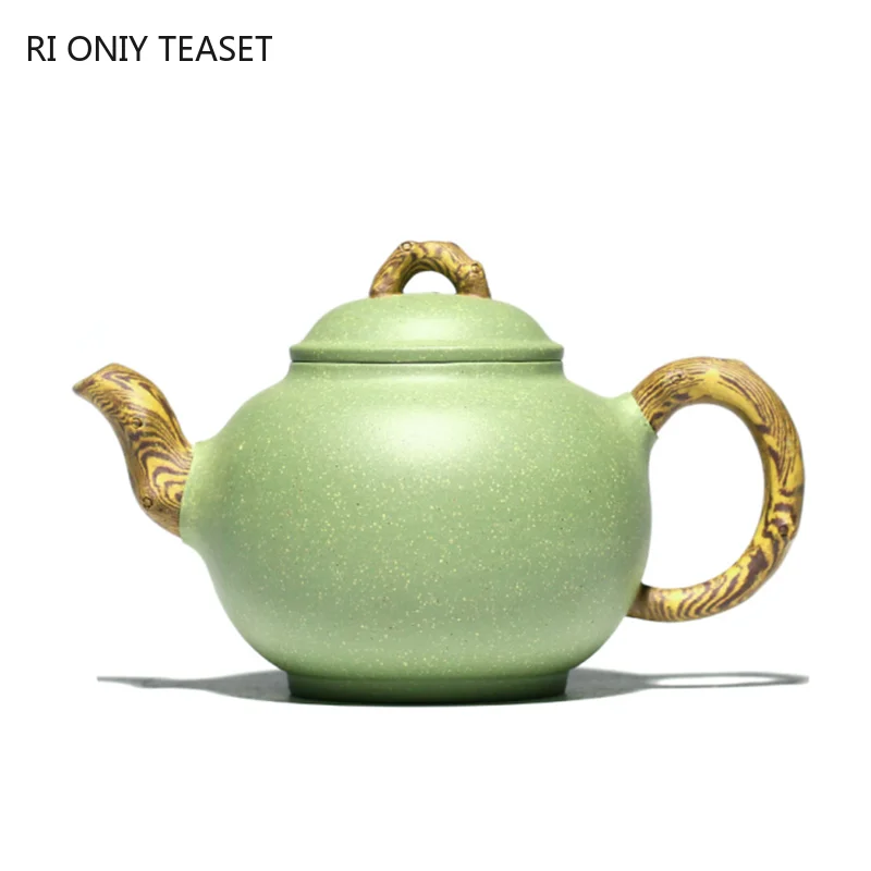 

290ml Boutique Yixing Purple Clay Teapots Raw Ore Bean Green Clay Filter Tea Pot Home Zisha Beauty Kettle Tea Ceremony Supplies
