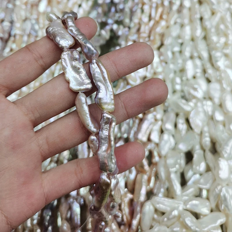 

Baroque Pearl Necklace 10-20mm Irregular Shape Beads DIY Strand For Fine Jewelry Making Accessories