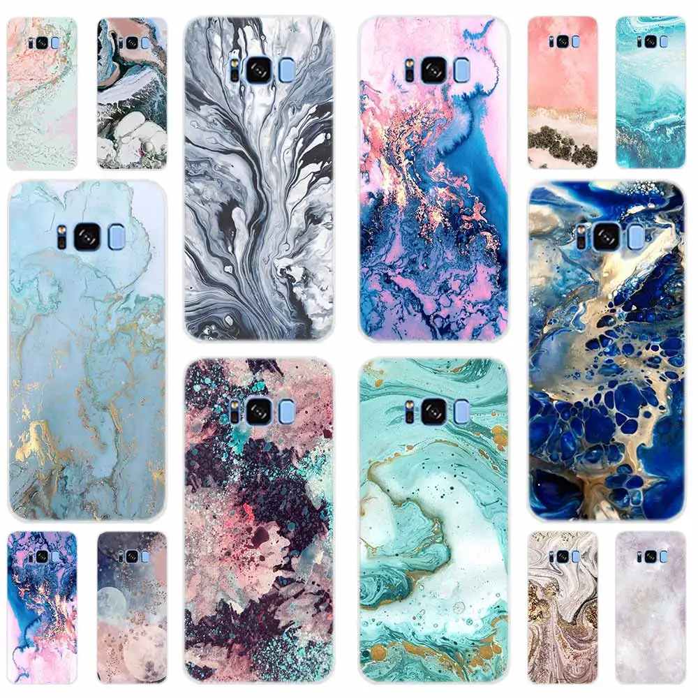 Чехол для телефона Samsung S21 S20 Ultra S10 Lite Fe S9 S8 Plus S10e S7 Edge мягкий чехол с мраморным