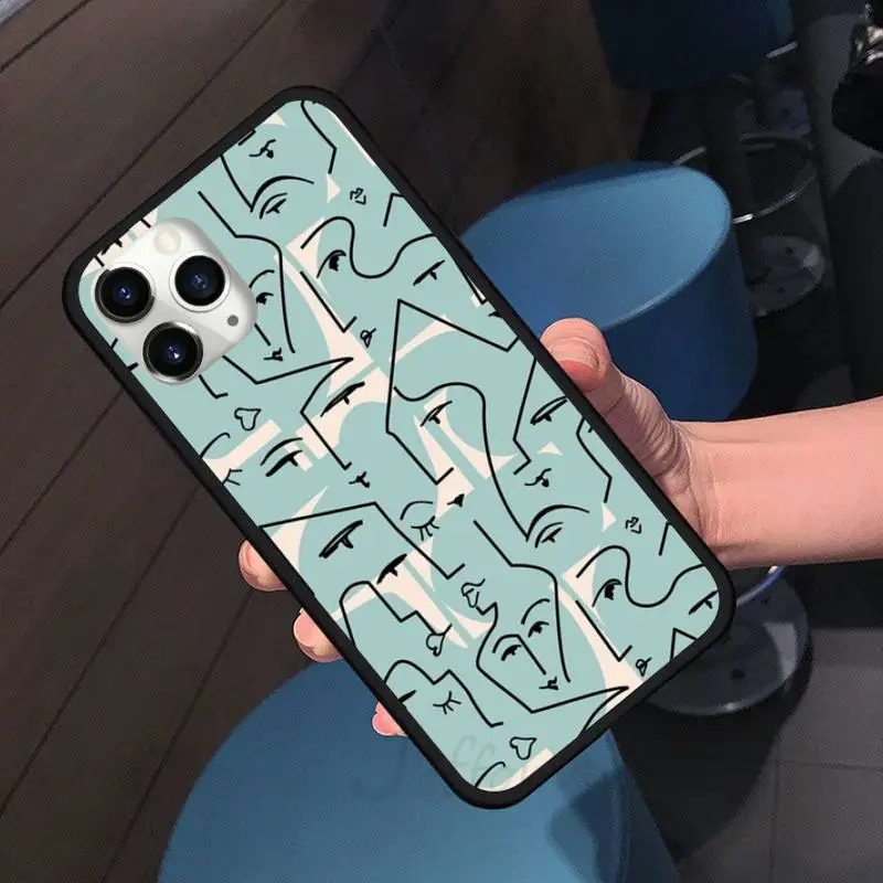 

Abstract art design sexy girl Phone Case For iphone 7 8 12 11 XR XS pro Max Mini plus Soft silicone cover shell funda