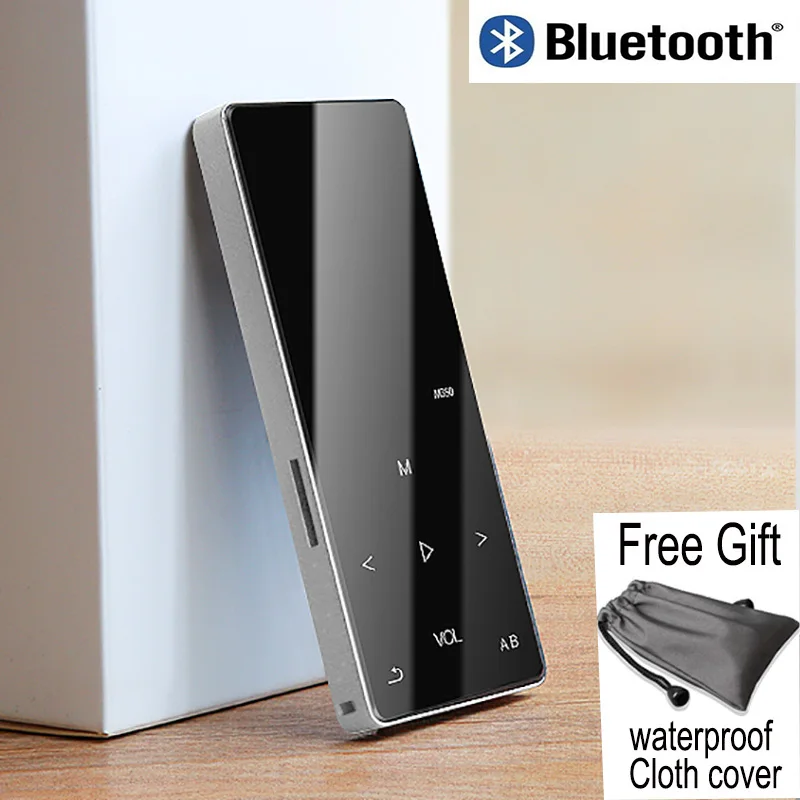 Silver Black Металлический Bluetooth MP3 плеер без потерь HiFi MP3 музыкальный плеер с высококачественным звуком динамик электронная книга FM радио часы - Цвет: Silver Black