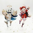 Горячая игра Genshin Impact Zhongli персонаж акриловая фигурка стенд модель пластина Настольный Декор Барбара милый стоячий знак отличные подарки