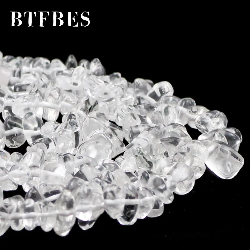 BTFBES натуральный белый кристалл нерегулярные гравия бисера 4 10 мм Свободные Прокладки шарик для изготовления
