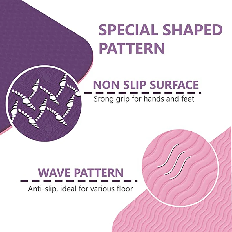 Коврик для йоги фитнеса пилатеса нескользящий 6 мм ковер упражнений | Спорт и