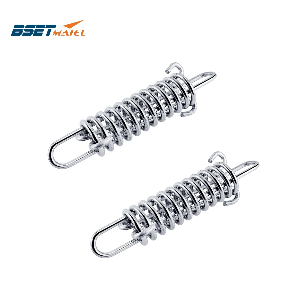 

2PCS 316 Stainless Steel 3mm Boat Anchor Docking Mooring Spring Cable Tension Dog Tie Damper Snubber Shock Absorbing Marine Boat