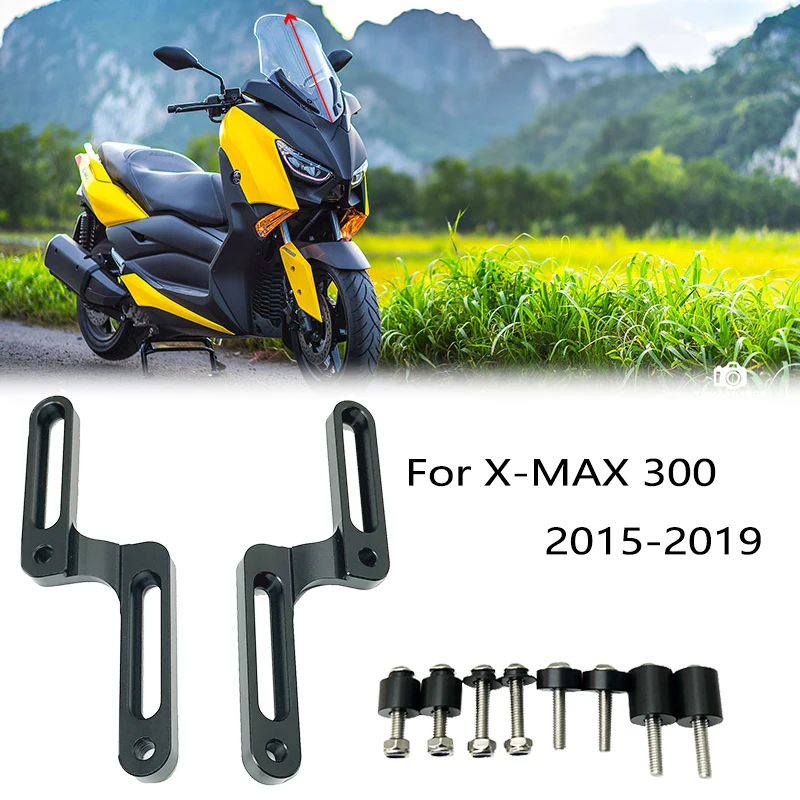 

Motorcycle Windscreen Adjusters CNC Aluminum Windshield Bracket Fits For YAMAHA X-MAX 300 XMAX 300 XMAX300 2015-2019 2017 2018