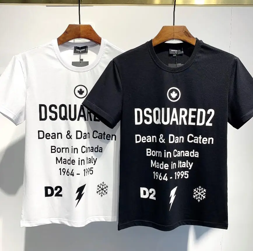 

La nuova T-shirt oversize da uomo Dsquared2, stampa di fascia alta, tendenza moda, DT706