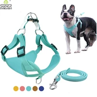 150cm leash durable dog harness and leash set adjustable soft padded easy control handle puppy pet vest for all dogs