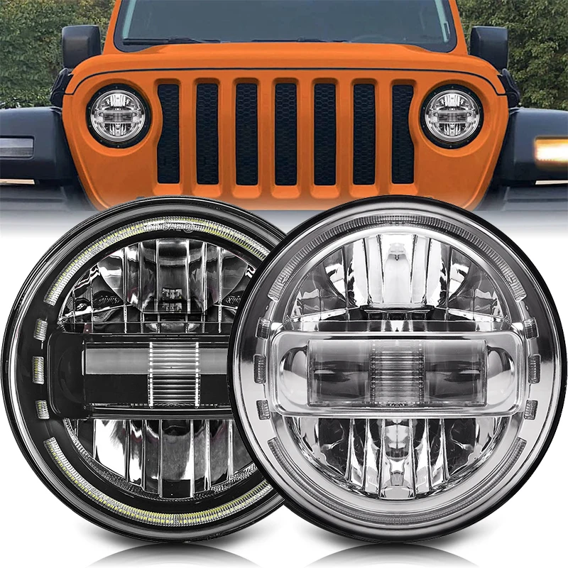 

7-дюймовая светодиодная фара DRL Для Nissan патруль Y60 Hummer H1 & H2 Lada 4X4 внедорожник 7 дюймов фара для Jeep JK для Suzuki Samurai SJ410