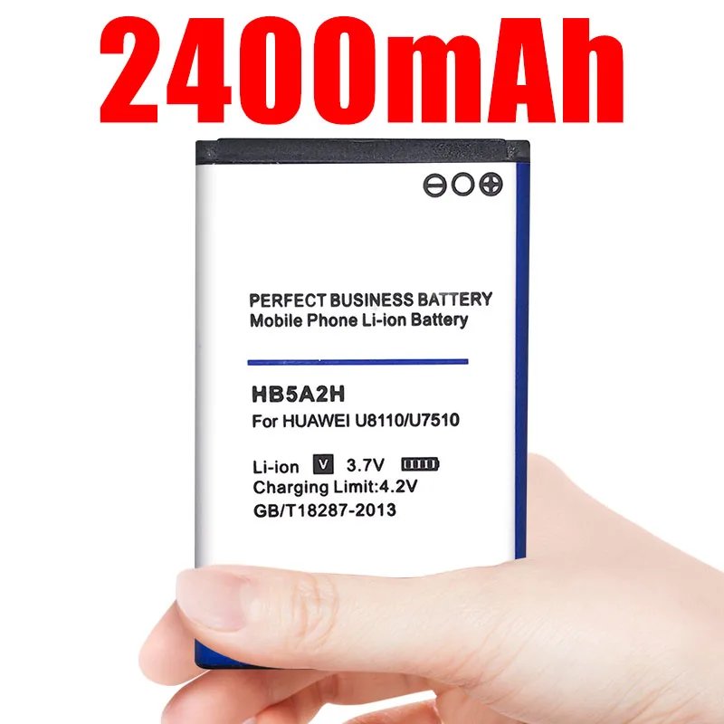 Аккумулятор HB5A2H 2400 мАч для Huawei u8110 c8100 c5730 u8500 c5070 C8000 U7510 U8500 t550 t552 U7519 M228 M750