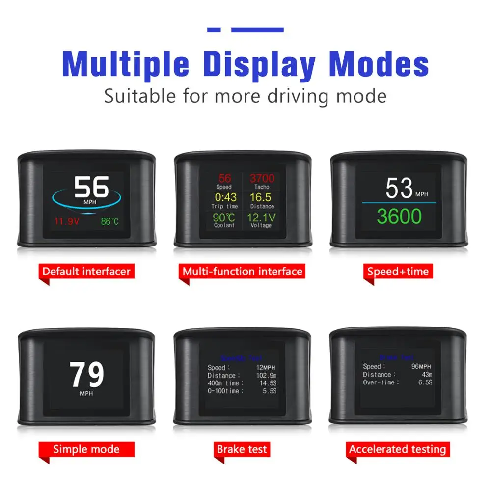 Бортовой компьютер HUD GPS T600 Автомобильный цифровой с OBD дисплеем спидометром