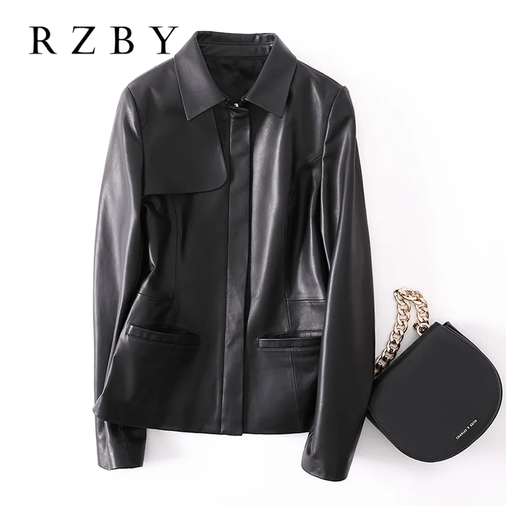 Jacket Genuine women High Quality Your Love Best Jacket Head Layer Sheepskin Leather New real Genuine Leather Office Lady