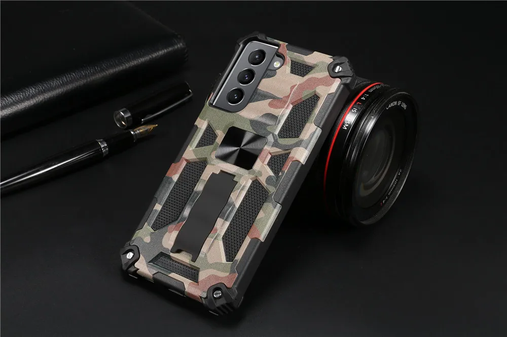 

Armor Case for samsung galaxy s21 / s21 plus/ s21 ultra, Built in Kickstand Shockproof Back Bumper Hybrid Cover shell
