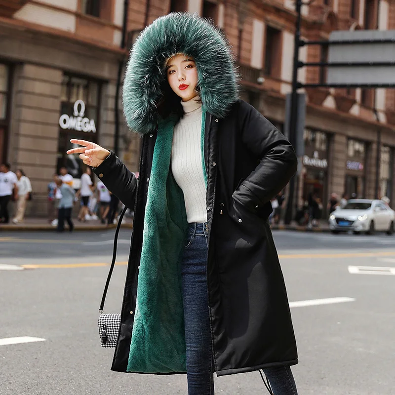 Новые женские зимние куртки и пальто длинная парка женская зимняя теплая
