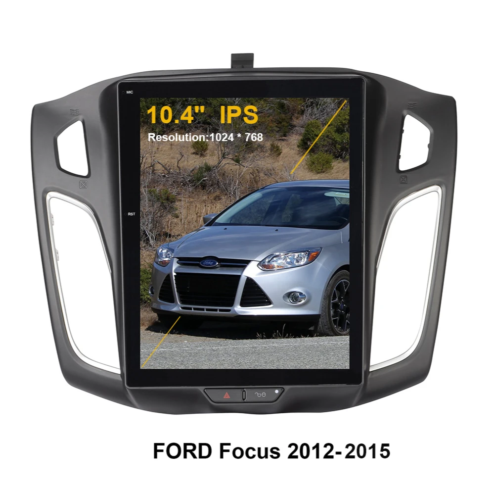 Car GPS Navigation Tesla Style Vertical Screen For FORD Focus 2012-2015 Android Auto Radio Stereo Multimedia Video Player