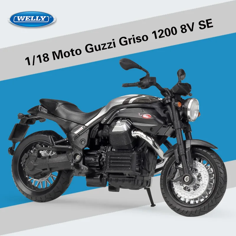 

WELLY 1:18 Moto Guzzi Griso 1200 8V SE Motorcycle metal model Toys For Children Birthday Gift Toys Collection