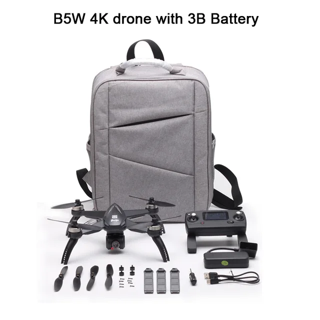 B5W 4K 3Battery Bag MJX Bugs 5W B5W gps бесщеточный Радиоуправляемый Дрон с 5G 4K Wifi FPV HD, автоматический Квадрокоптер с камерой регулировки VS H117S Радиоуправляемый вертолет Дрон - Цвет: B5W 4K 3Battery Bag