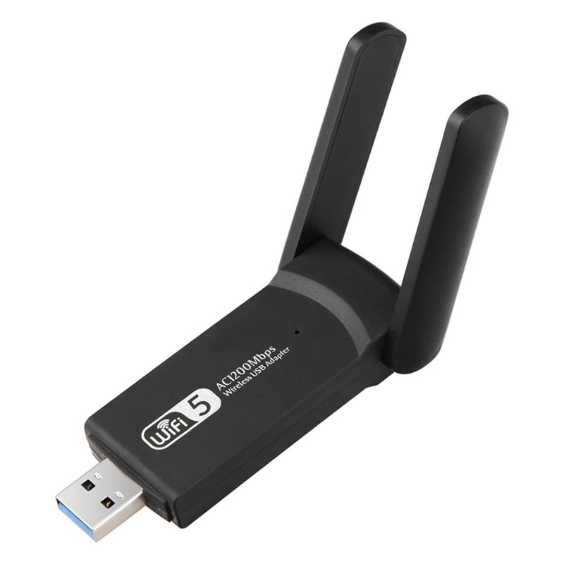 

2021 New USB Wireless Dual Band Dual Antenna WiFi Ethernet Adapter 1200M Network- Card