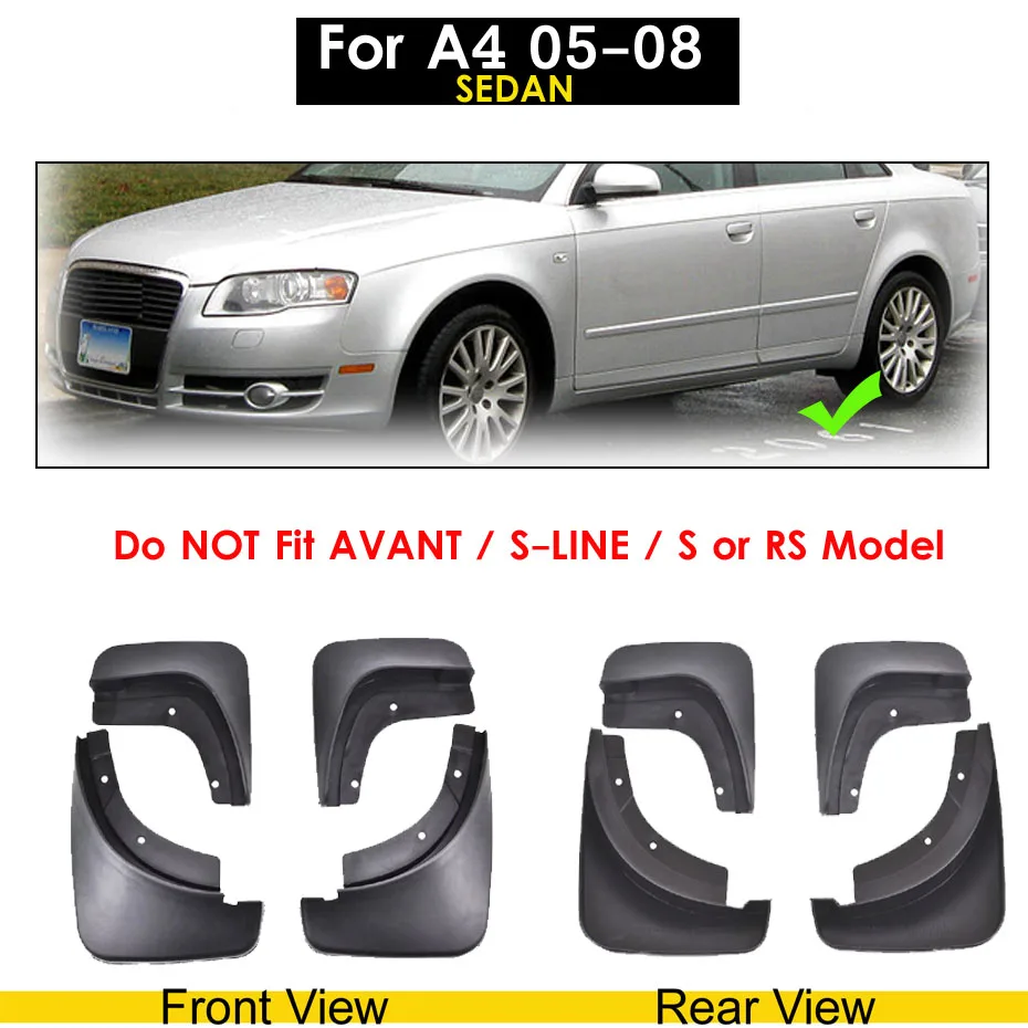 Натуральная XUKEY автомобиля Брызговики для Audi A3 A4 A6 (8E 8P B6 B7 C6) брызговики брызговик