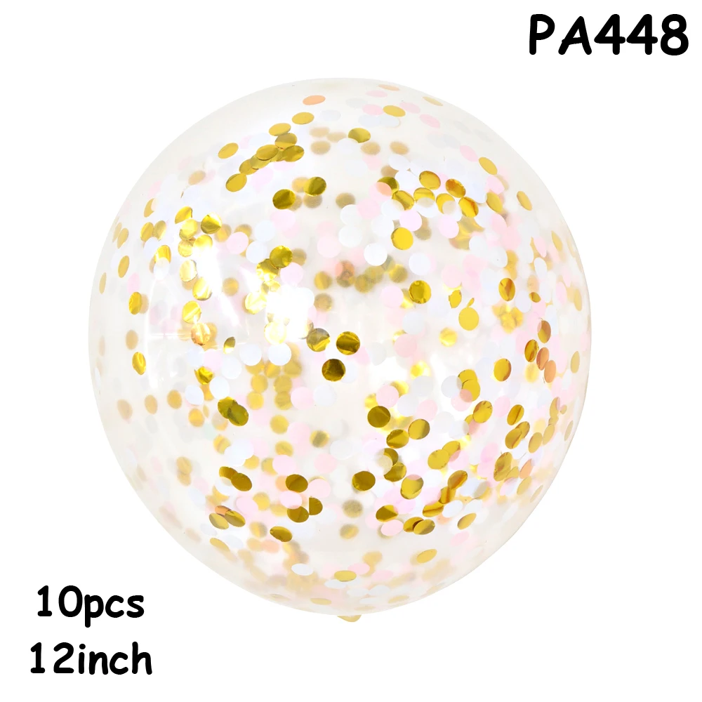 PA448 10pc 12inch 10 шт прозрачные воздушные шары с аппликацией в виде Золотой Звезды конфетти из фольги прозрачные воздушные шары с днем рождения Baby Shower Свадьба розовое золото вечерние украшения - Цвет: PA448 10pc 12inch