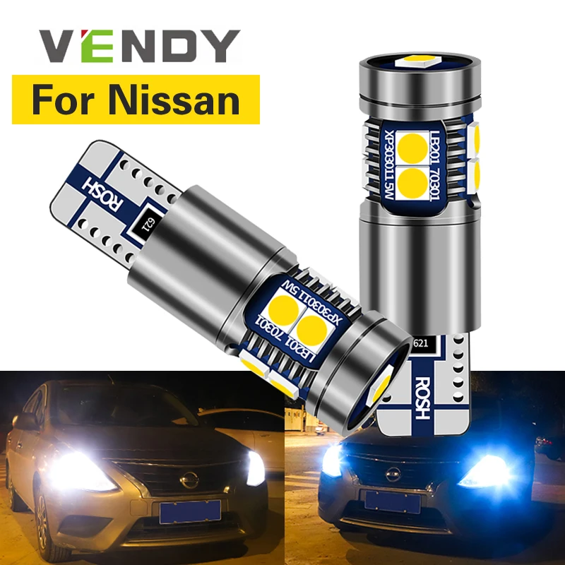 

1pcs For Nissan Qashqai Tiida New Teana SYLPHY Juke Xtrail Almera NV200 Car LED Clearance Lights W5W T10 194 Bulbs Lamp Canbus