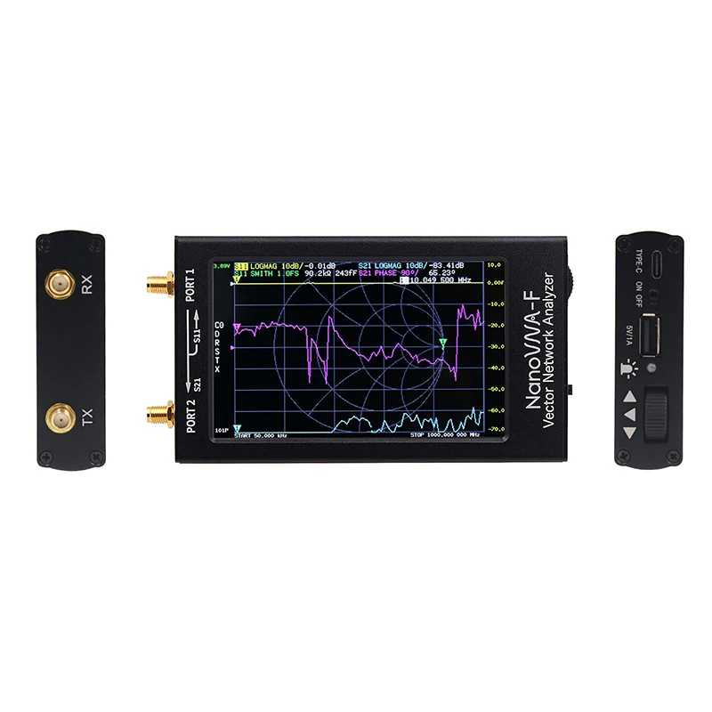 Maxgeek Max 4.3 HF VHF UHF VNA вектор сетевой анализатор комплект 50 кГц 1000 МГц с 4 3 &quotЖК