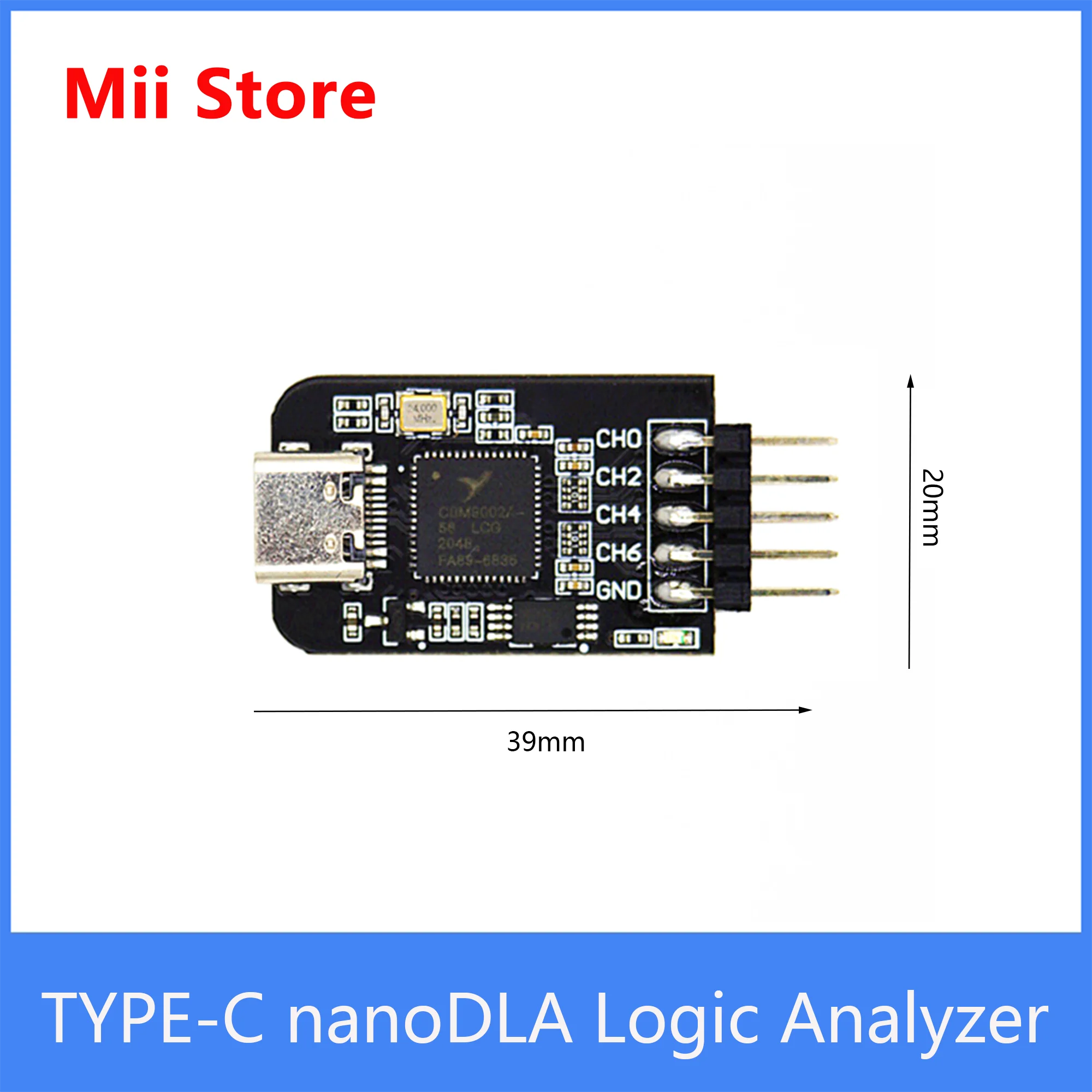 Логический анализатор nanoDLA TYPE-C инструмент для отладки ARM FPGA анализ протоколов 24