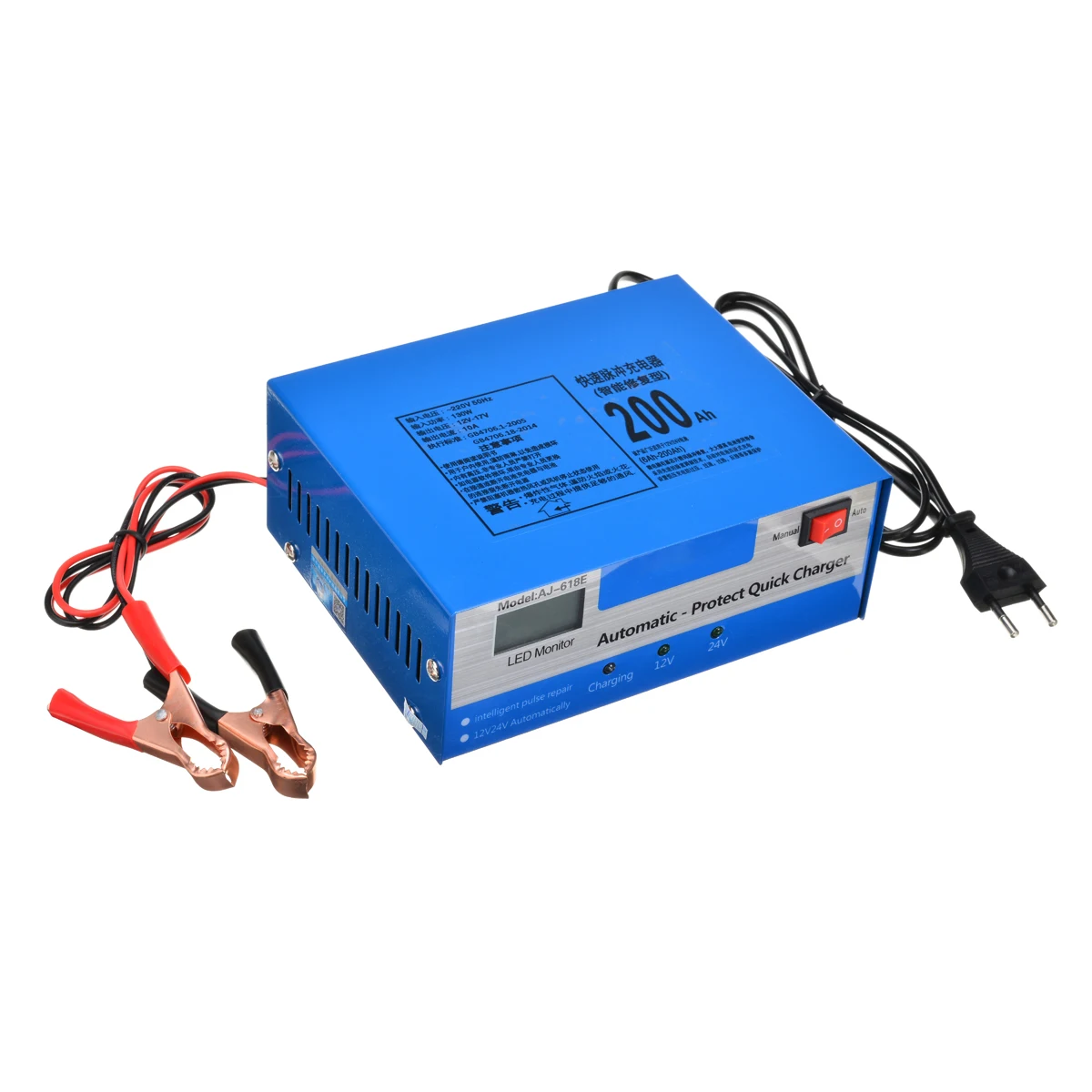 1Piece Durable 12/24V Fully Automatic Intelligent Car Battery Impulse Repair Charger EU Plug for Motorcycle Accessories |