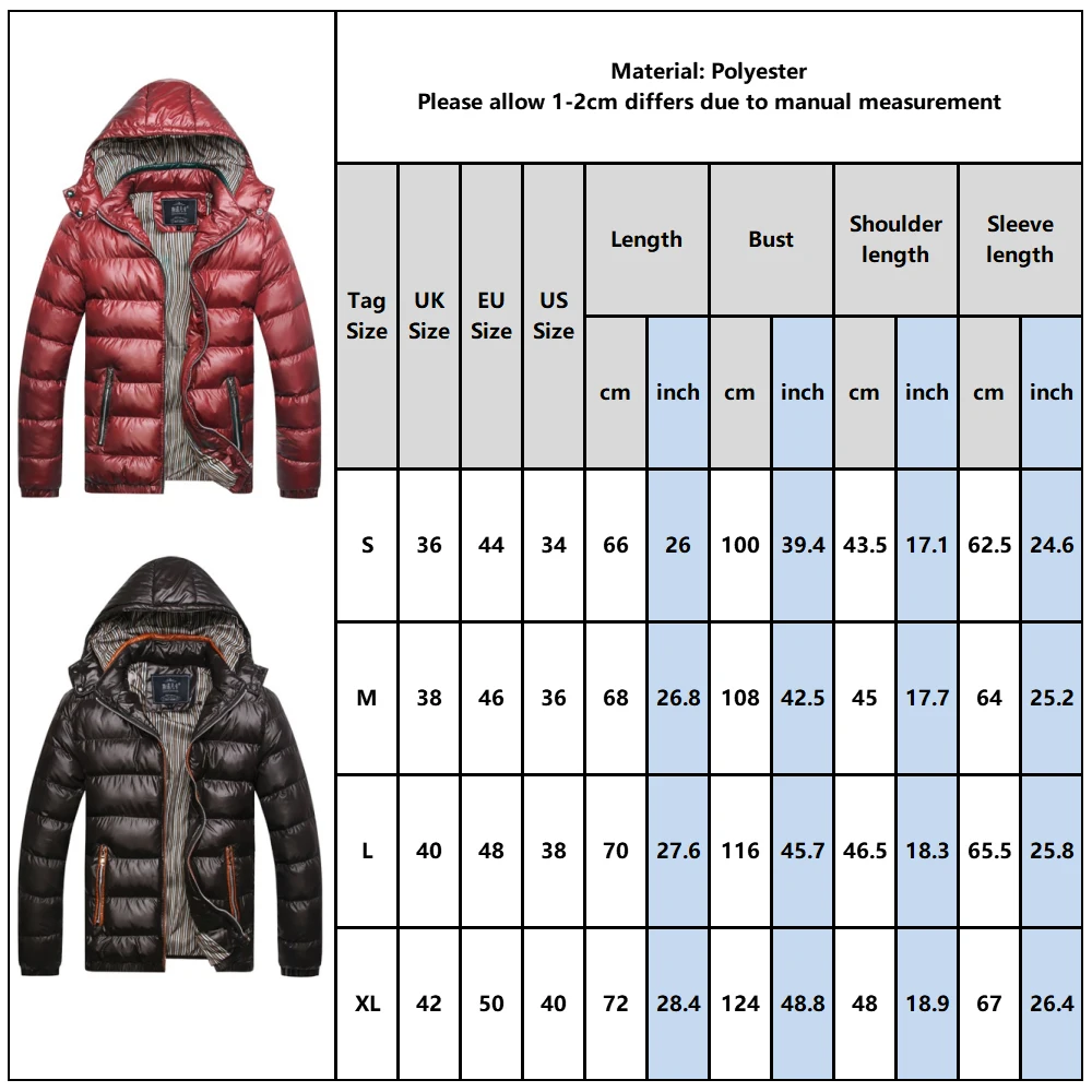 Мужская пуховая куртка с капюшоном зимняя Ультралегкая теплая утолщенная