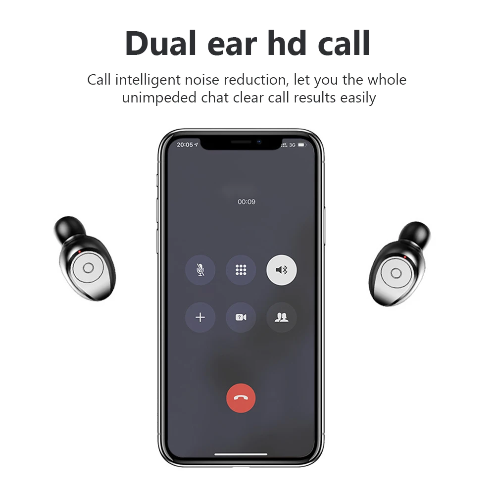 Bluetooth 5 0 Беспроводная спортивная водонепроницаемая гарнитура с 2000 мАч|Наушники и