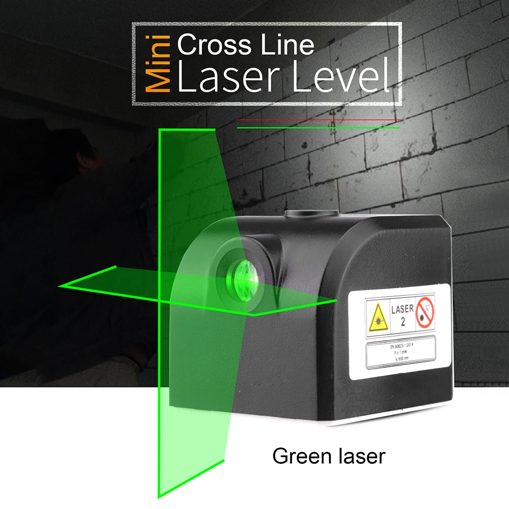

Level 2 Self-Leveling Laser Level Horizontal Vertical Cross Two Line Distance Meter Horizontal & Vertical Cross-Line Green Laser